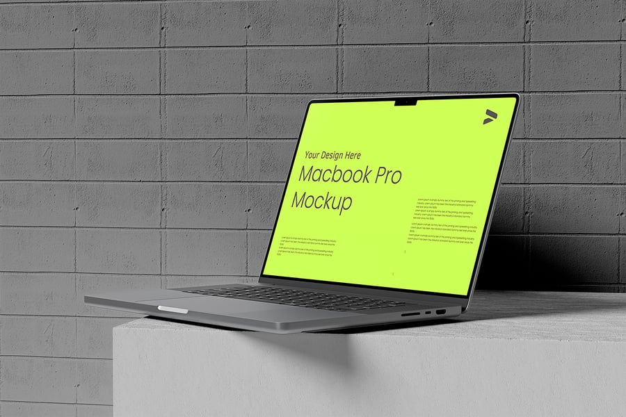 MacBook电脑模型样机 (PSD,PDF)