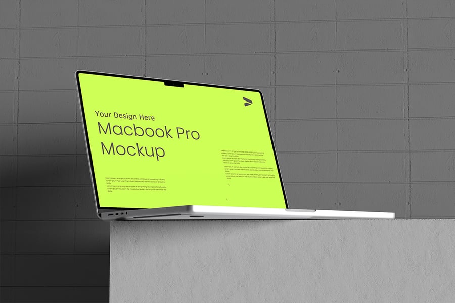 MacBook电脑模型样机 (PSD,PDF)