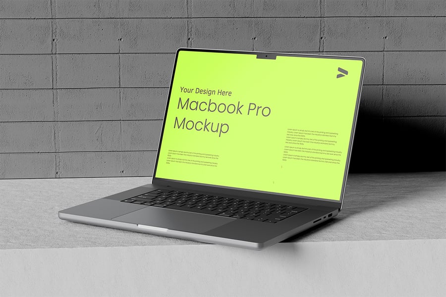MacBook电脑模型样机 (PSD,PDF)