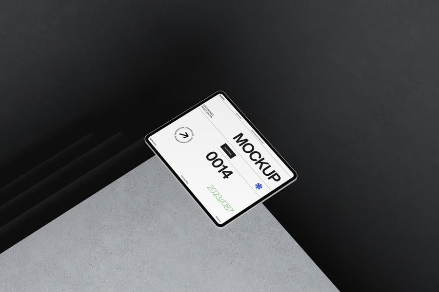 平板电脑设备模型样机 (PSD)