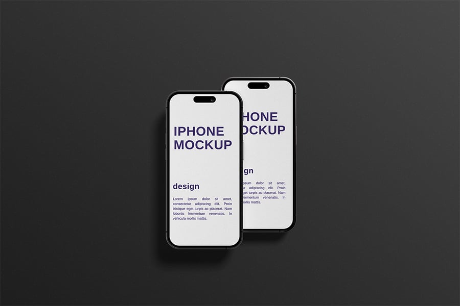 iPhone 16手机模型样机 (PSD,PDF)