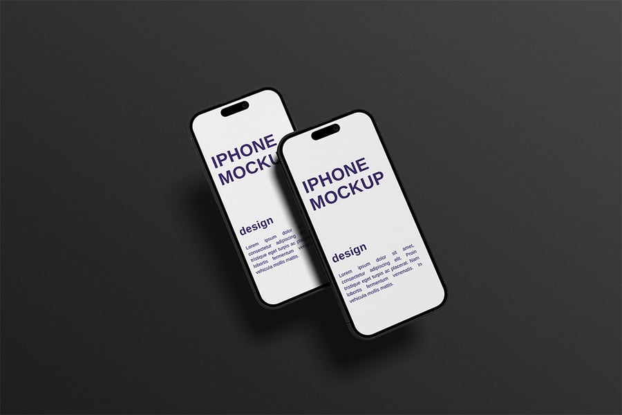 iPhone 16手机模型样机 (PSD,PDF)