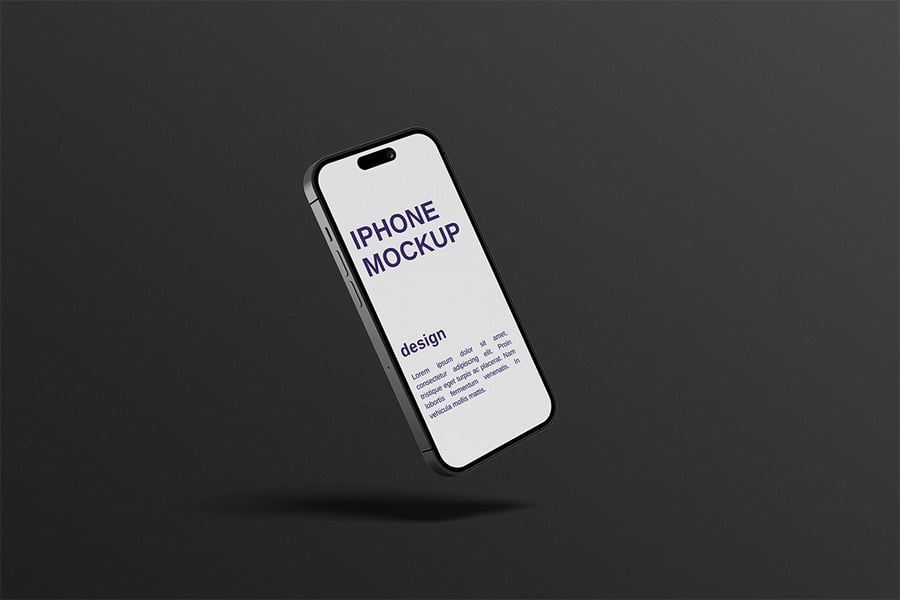 iPhone 16手机模型样机 (PSD,PDF)