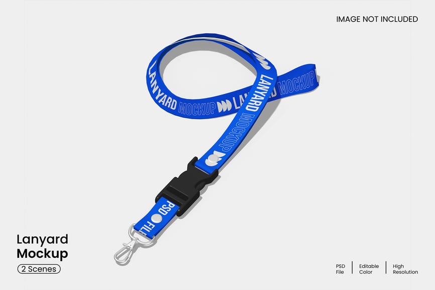 挂绳模型样机 (PSD)lanyard mockup