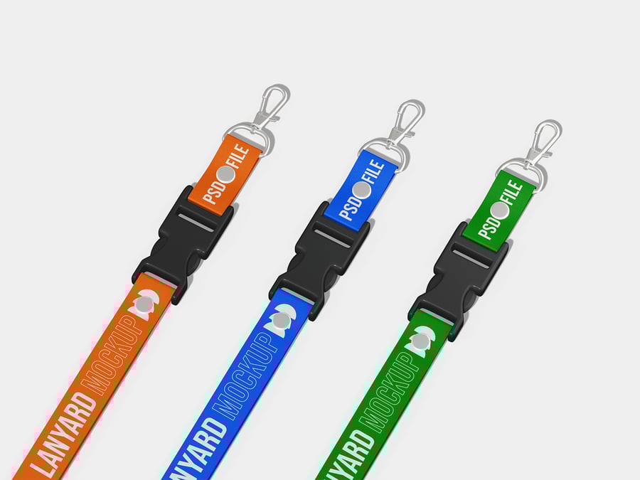 挂绳模型样机 (PSD)lanyard mockup