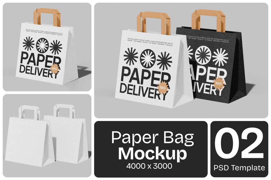 纸袋模型样机 (PSD)paper bag mockup