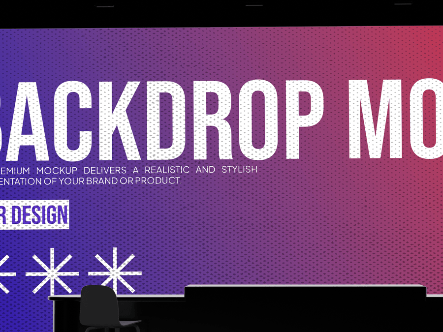 背景模型样机 (PSD) backdrop mockup