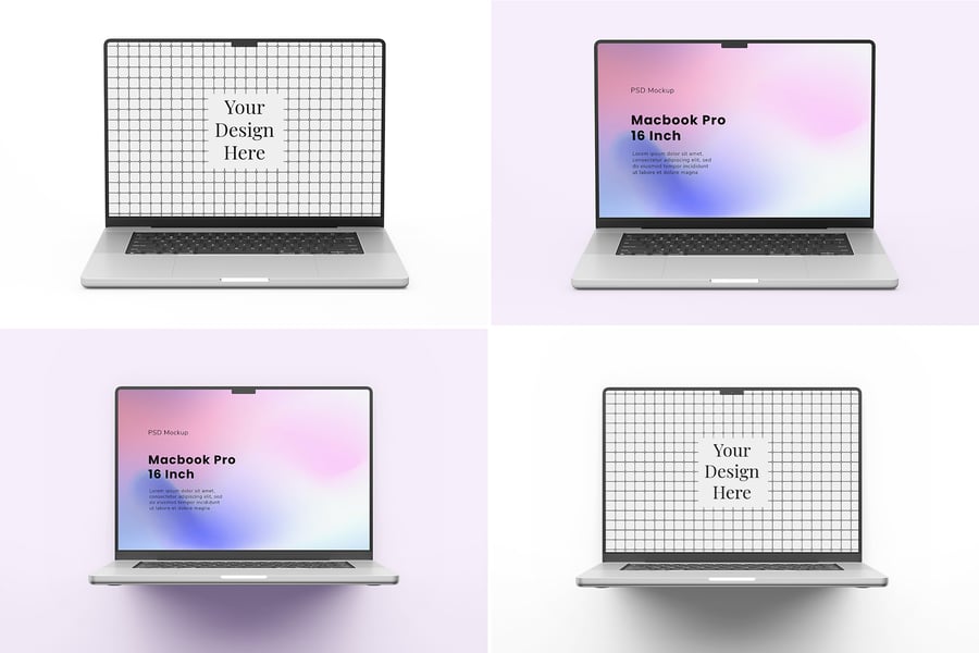 MacBook Pro 16电脑英寸模型 (PSD) macbook pro 6 inch mockup