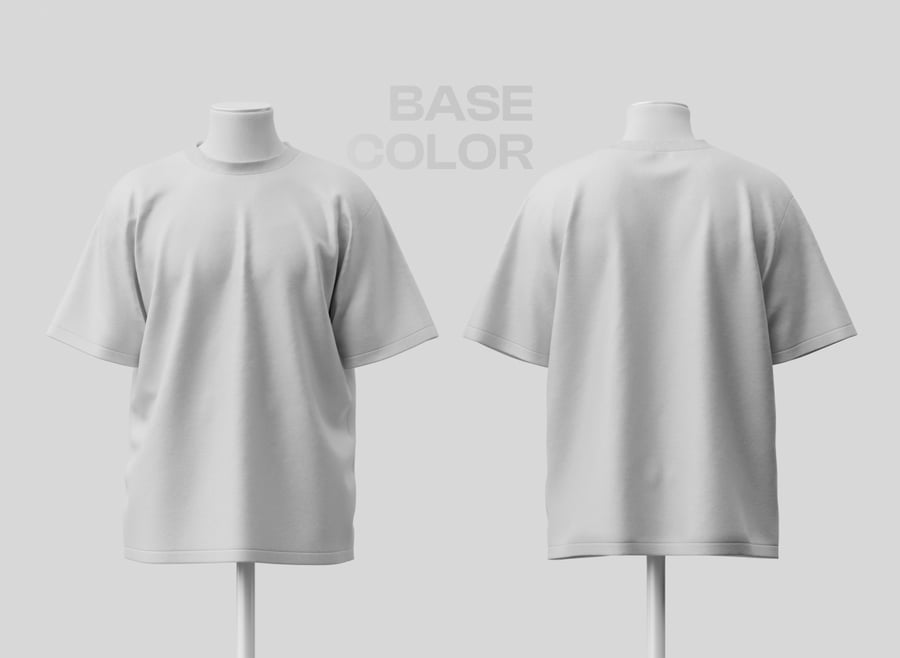 超大的T恤模型样机 (PSD) oversized tshirt mockup