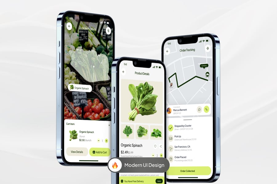 生鲜购物APP UI KIT (FIG,PSD,SKETCH,XD)