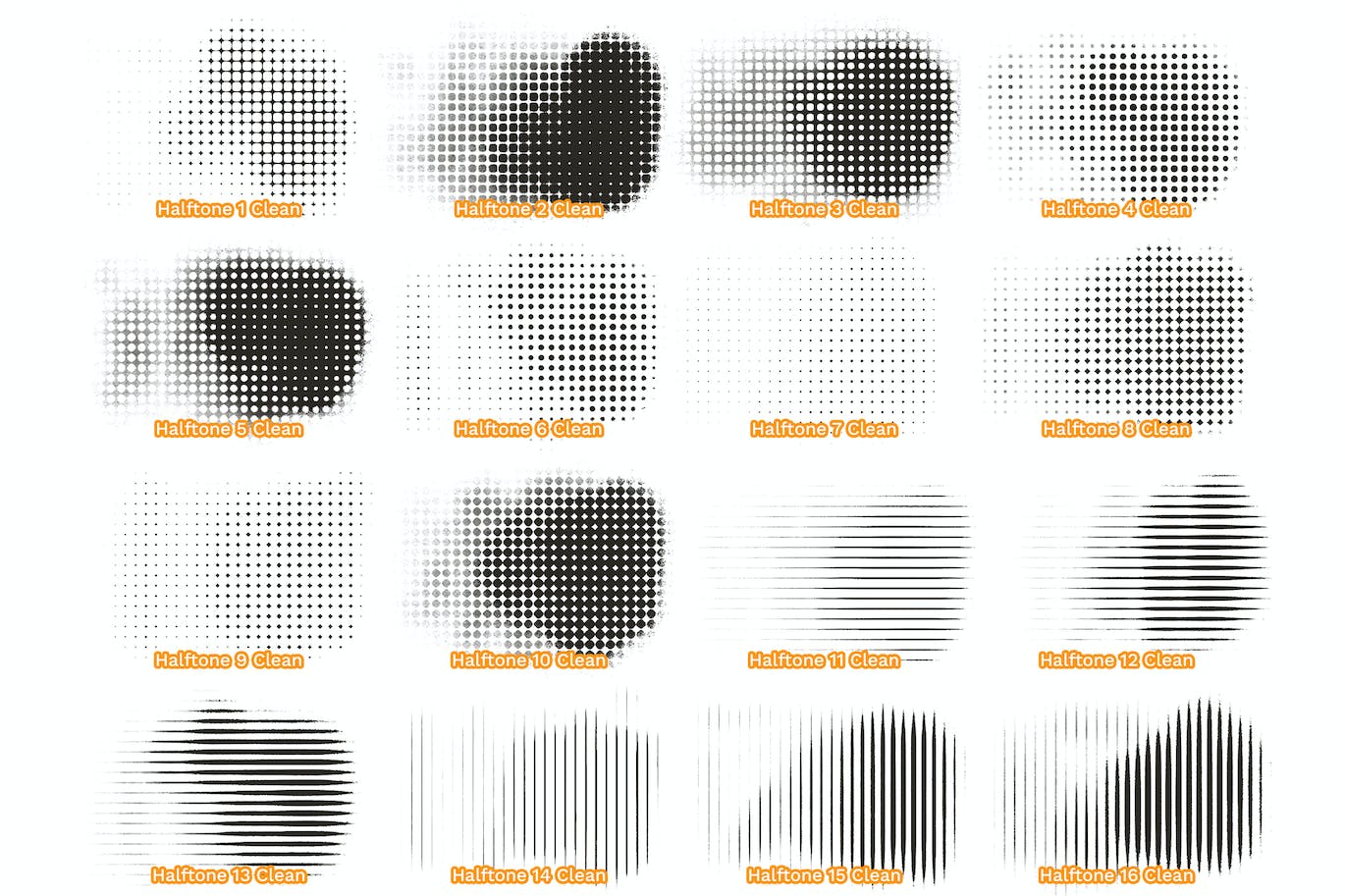 半色调 Procreate 笔刷 (BRUSHSET)