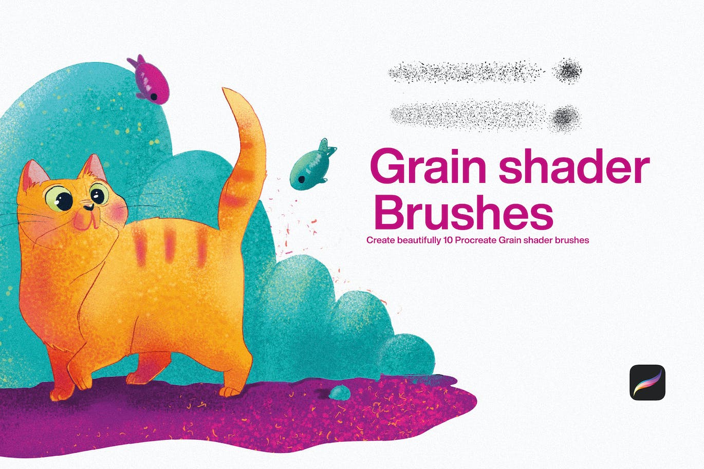 10款纹理着色器procreate笔刷 (BRUSHSET)