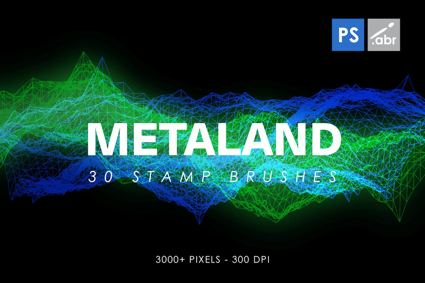 30个Metalandscape Photoshop图章画笔 (ABR)