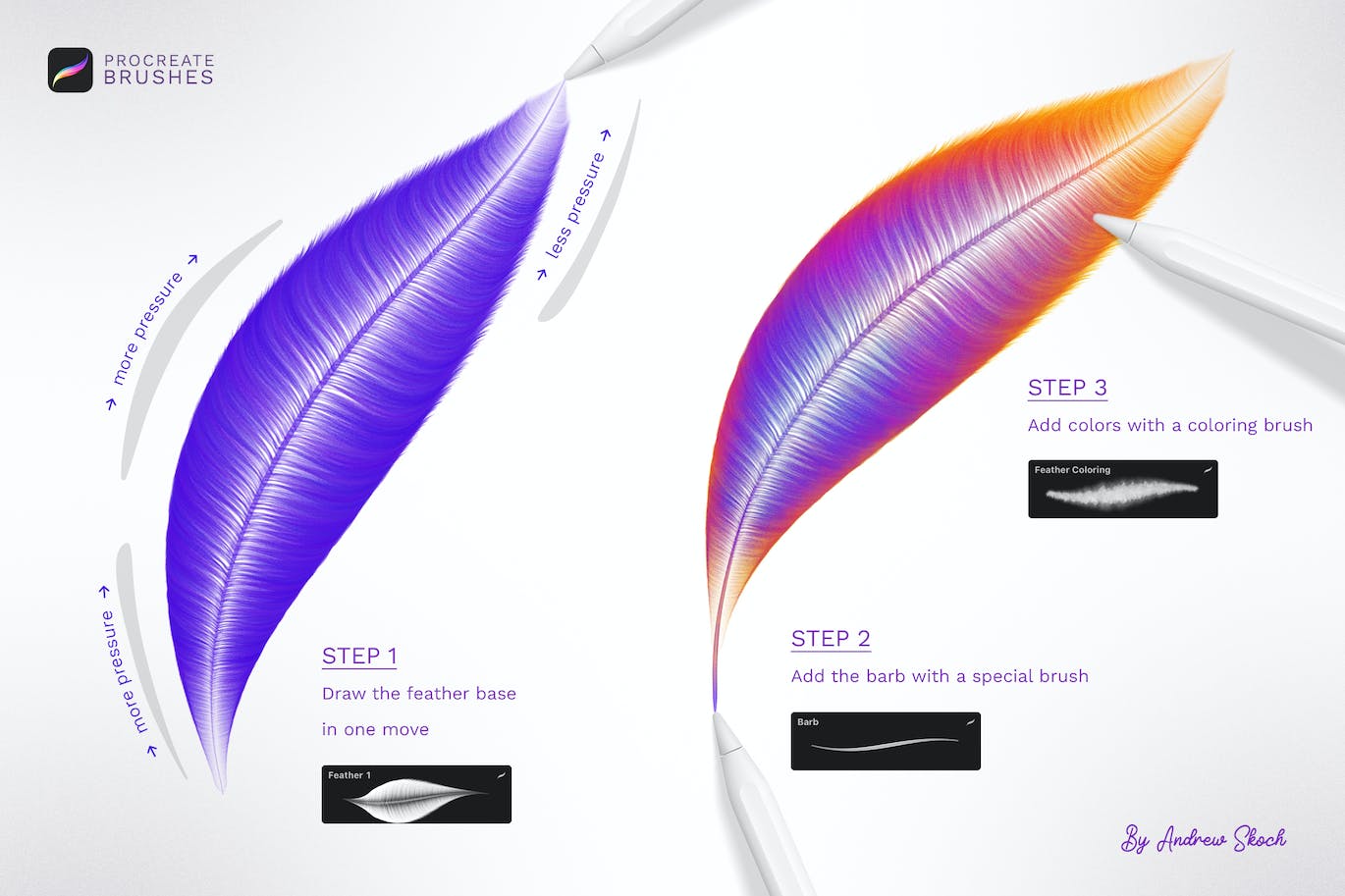 羽毛 procreate笔刷 (BRUSHSET)