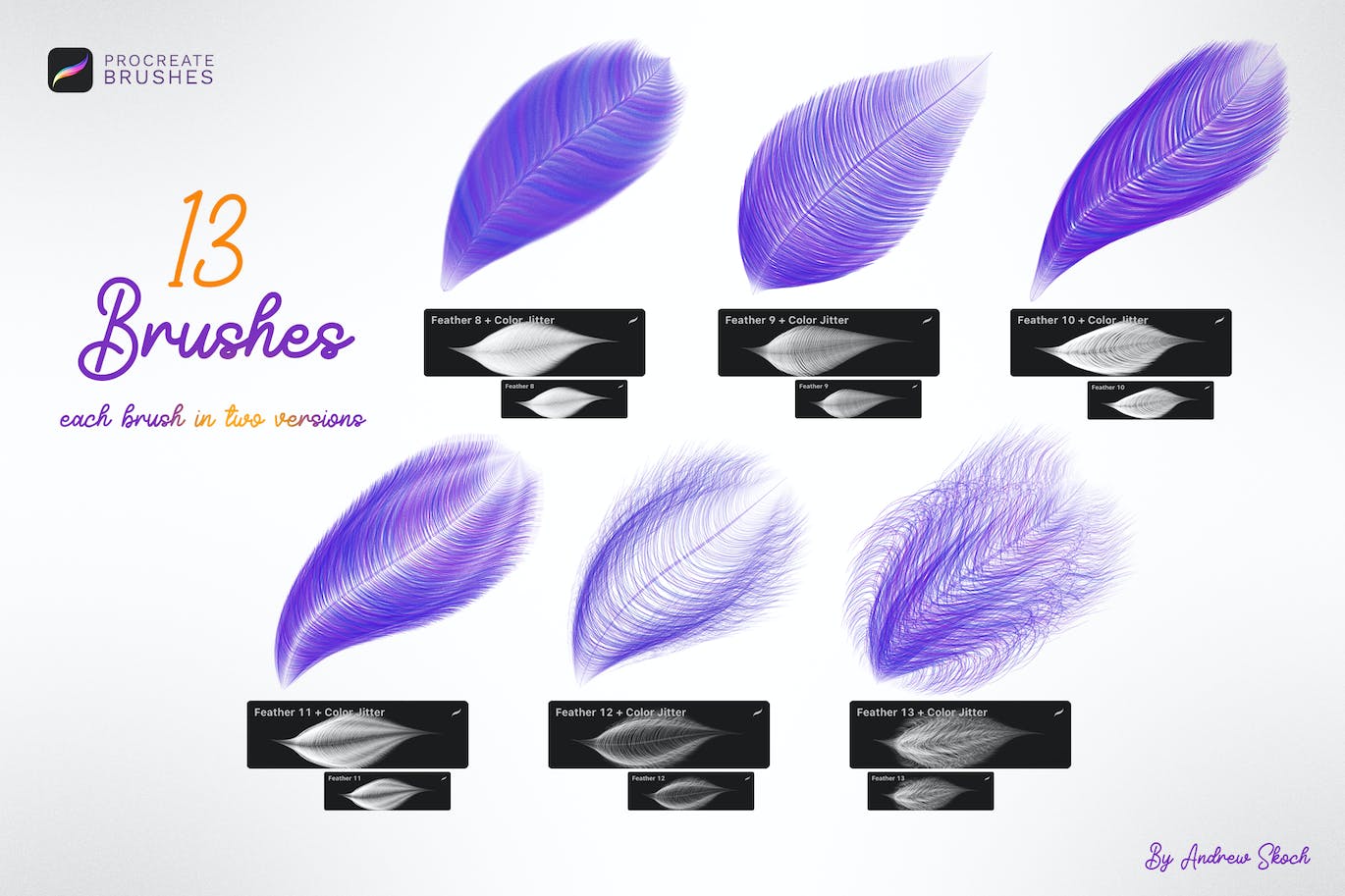 羽毛 procreate笔刷 (BRUSHSET)