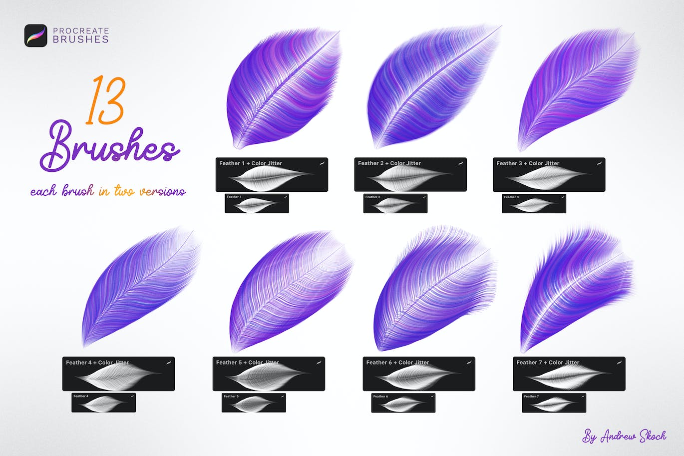 羽毛 procreate笔刷 (BRUSHSET)