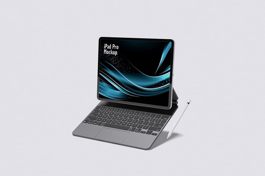iPad Pro模型样机 (PSD,PDF)