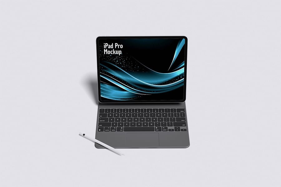 iPad Pro模型样机 (PSD,PDF)