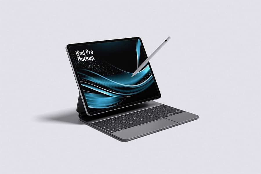 iPad Pro模型样机 (PSD,PDF)