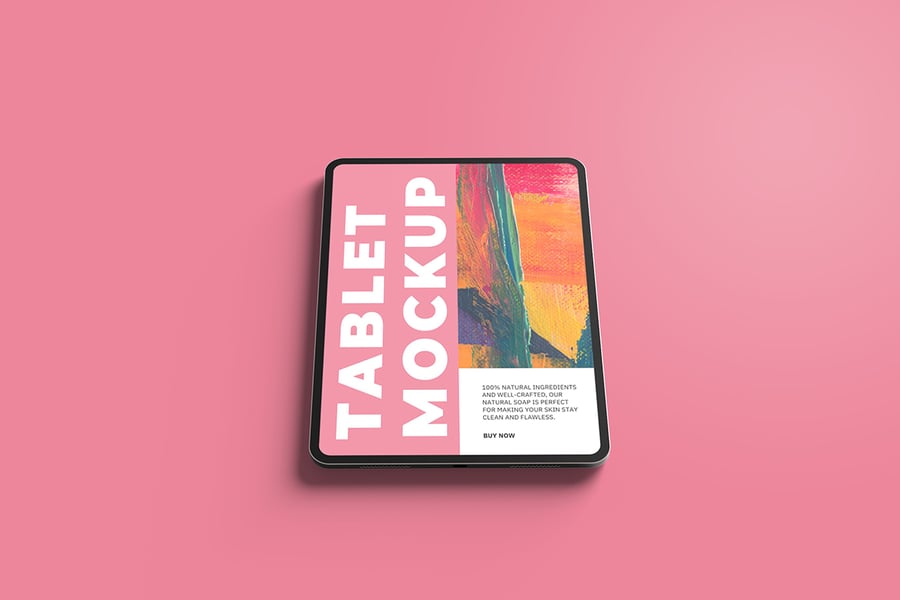 彩色iPad Pro模型样机 (PSD)