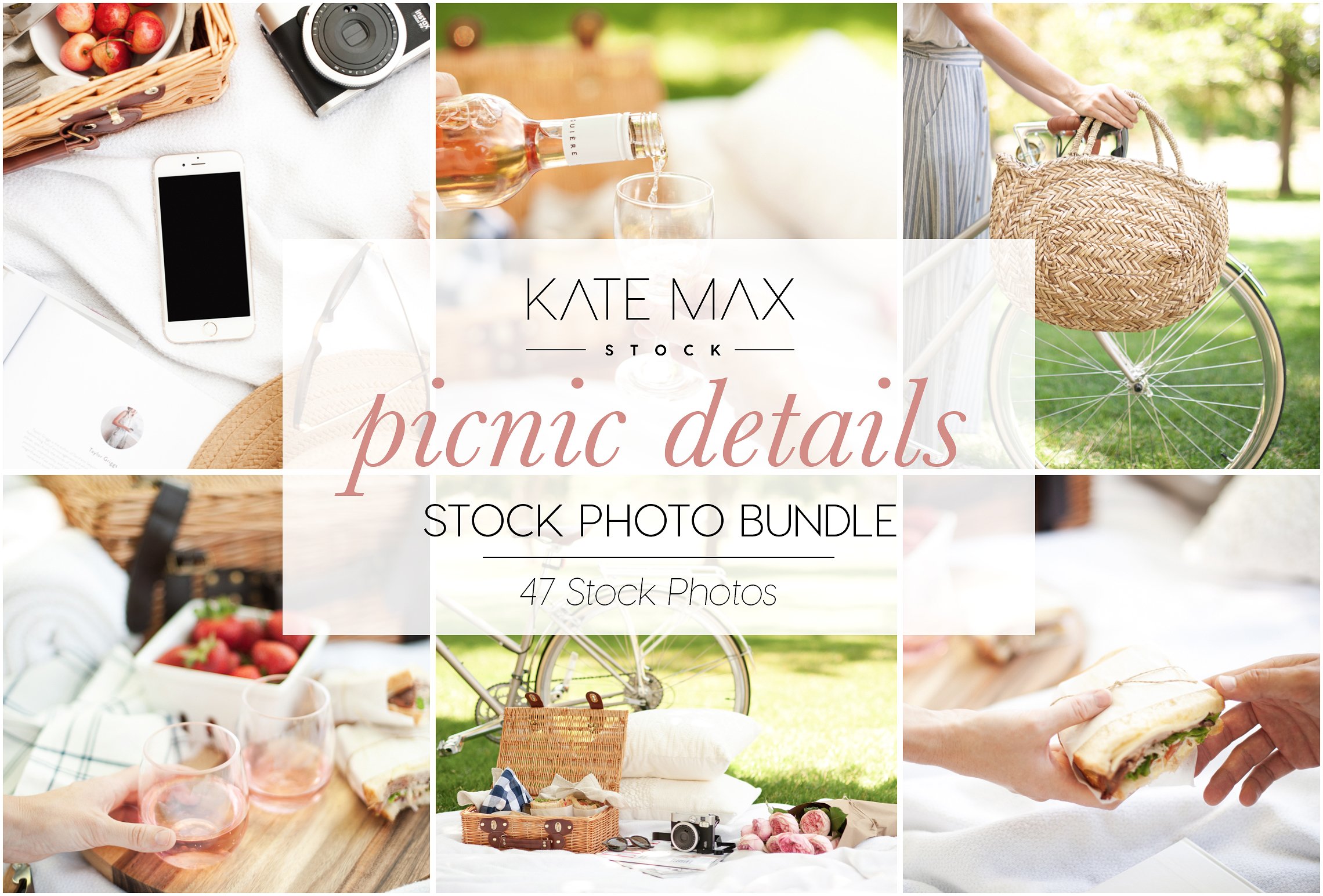 野餐主题场景样机模板 Modern Neutral Picnic Details Bundle