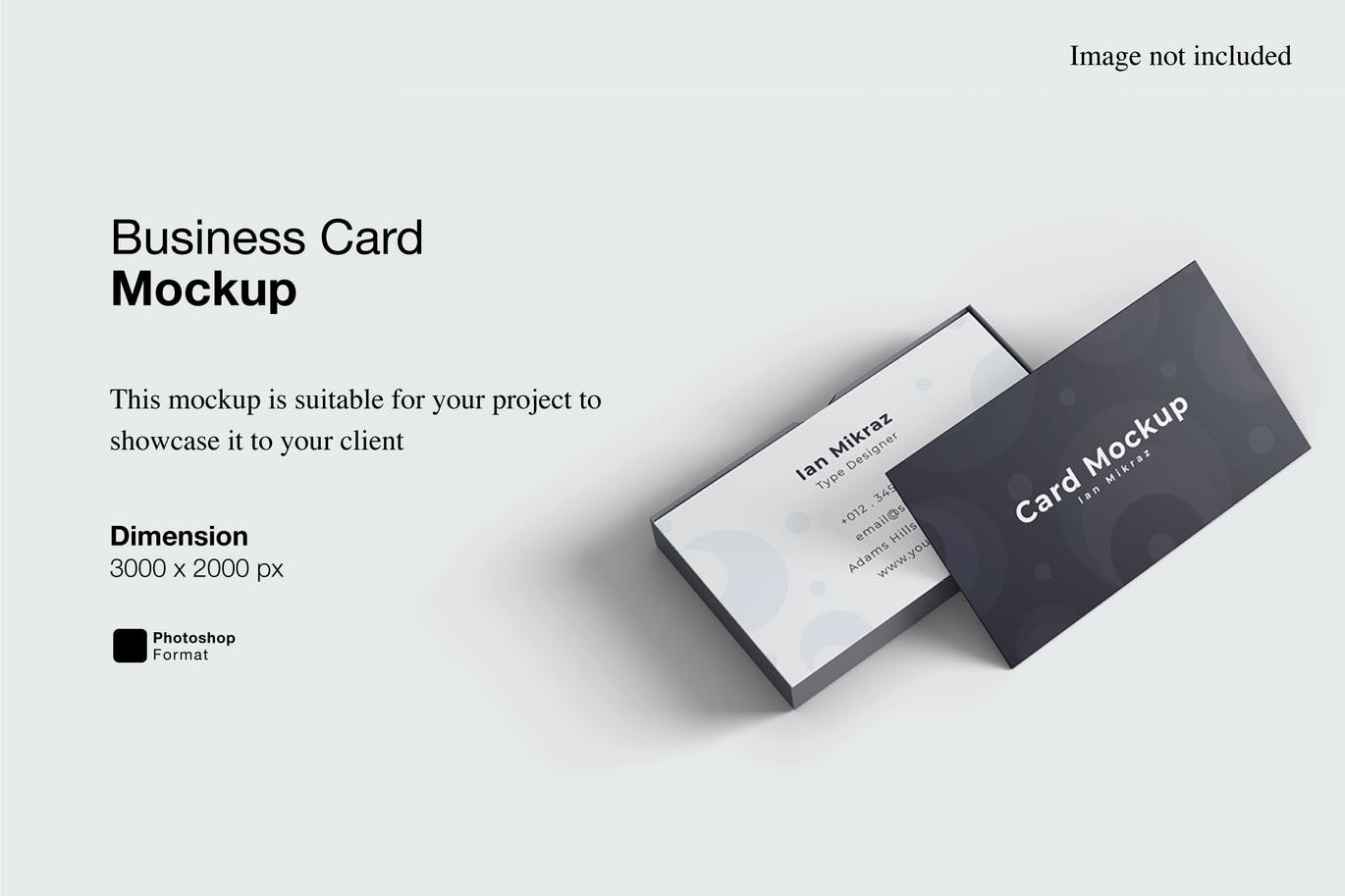 带有名片盒的高端房地产名片设计VI样机展示模型mockups