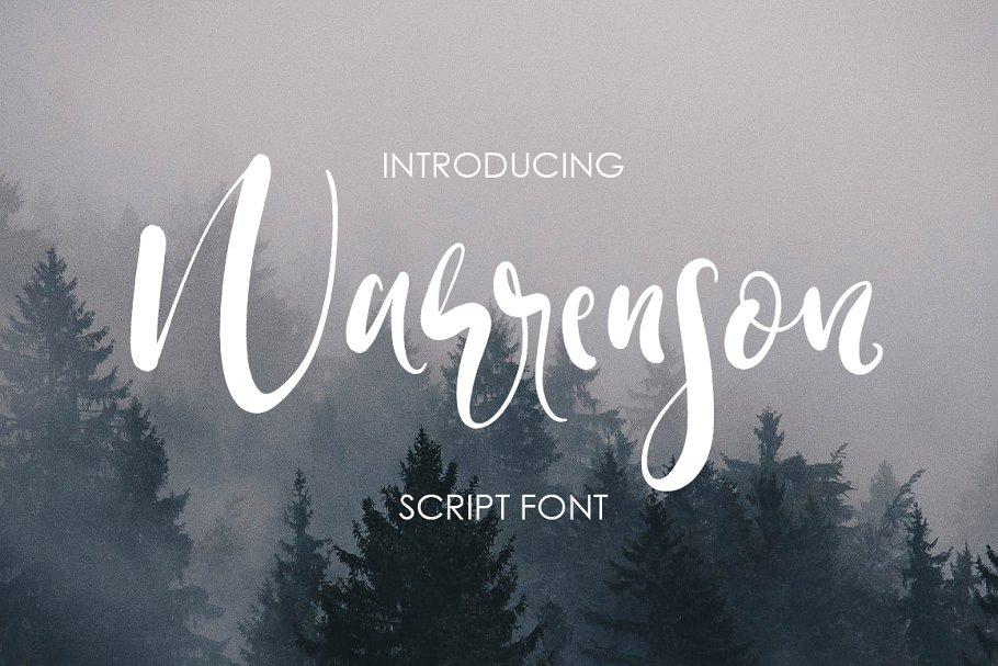 霸气手写字体 Warrenson Script Font