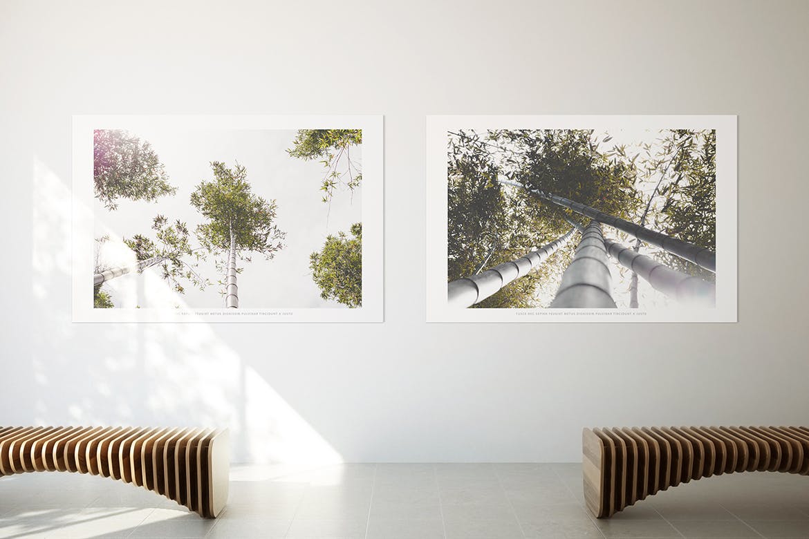 优雅时尚温馨清新质感的海报宣传单展览设计VI样机展示模型mockups