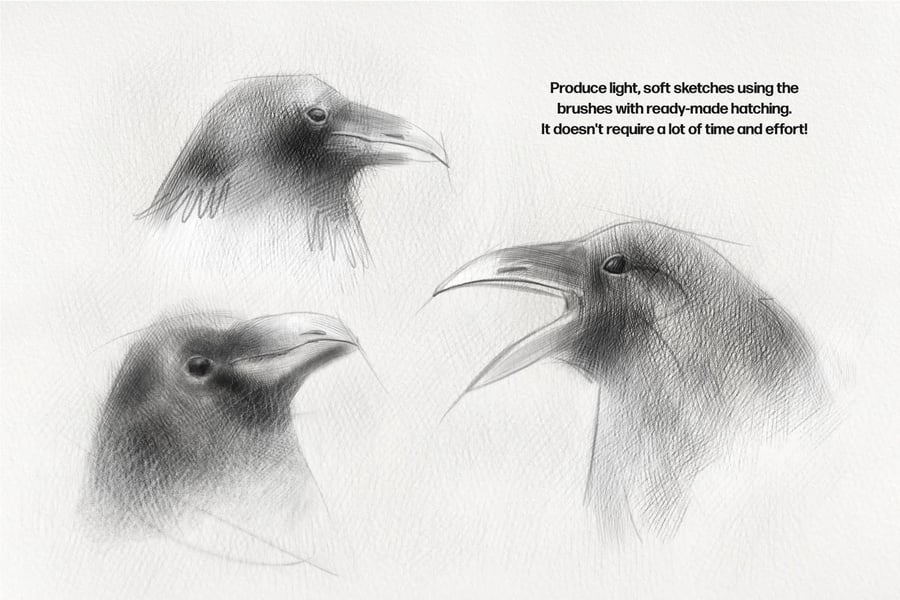 基本铅笔 Procreate 笔刷 (BRUSHSET)