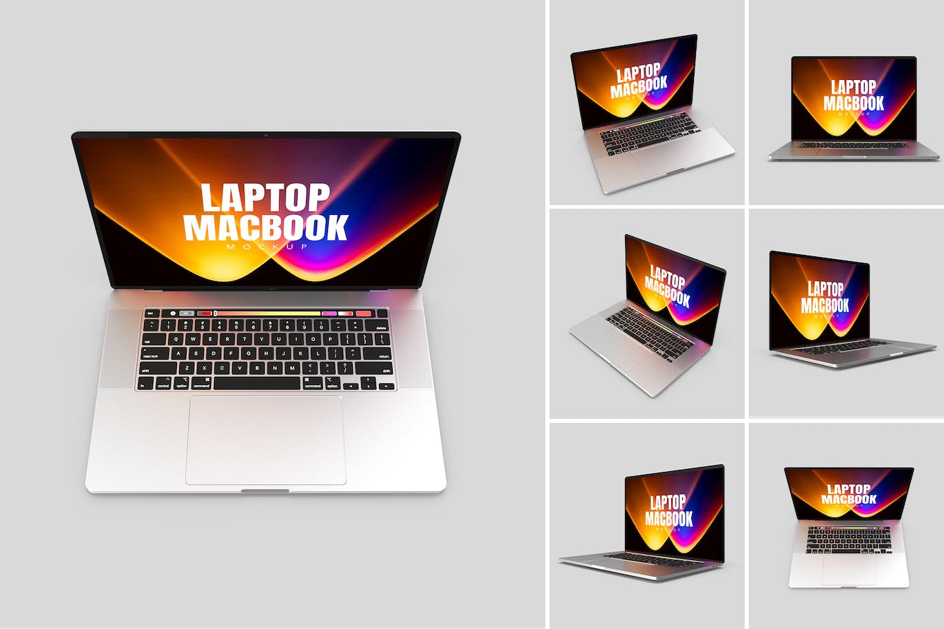 Macbook笔记本电脑Web应用展示样机 (PSD)