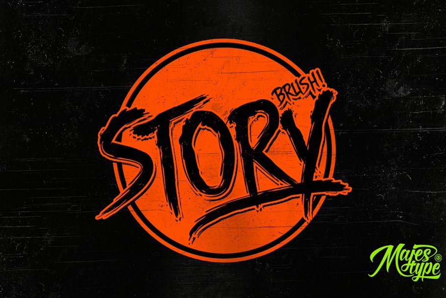 酷炫手写设计字体 Story Brush + Webfonts 50% Off
