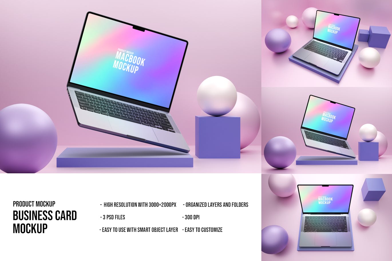 Macbook 电脑样机 (PSD,JPG)