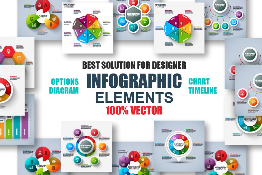 信息图表素材模板 Pack Infographic Elements