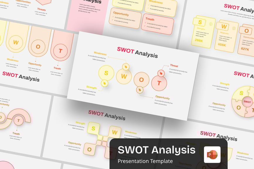 SWOT分析PPT模版 (PPTX)