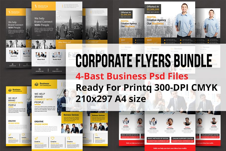 企业公司海报模板 Corporate Flyers Bundle