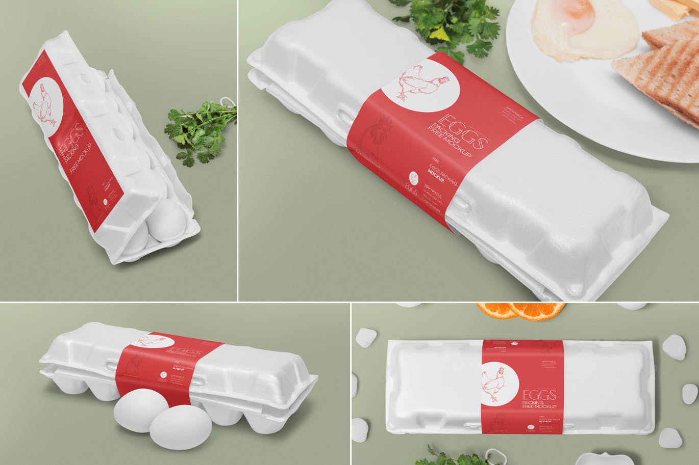 样机 | 高端高品质鸡蛋盒箱包装不同视觉模型场景