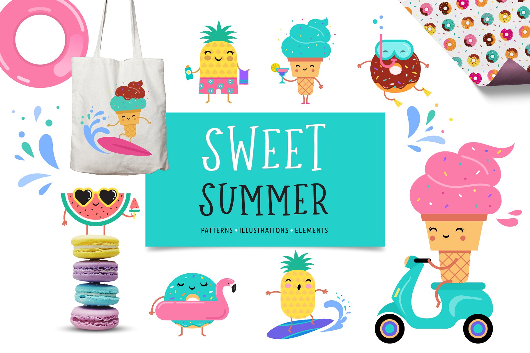 甜美的夏日图形素材 Sweet Summer