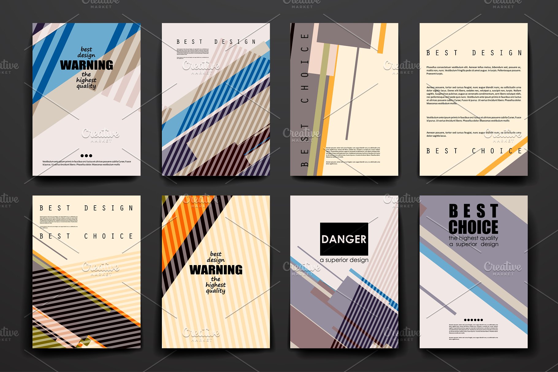 一套漂亮的杂志模板 Set of Beautiful Brochures