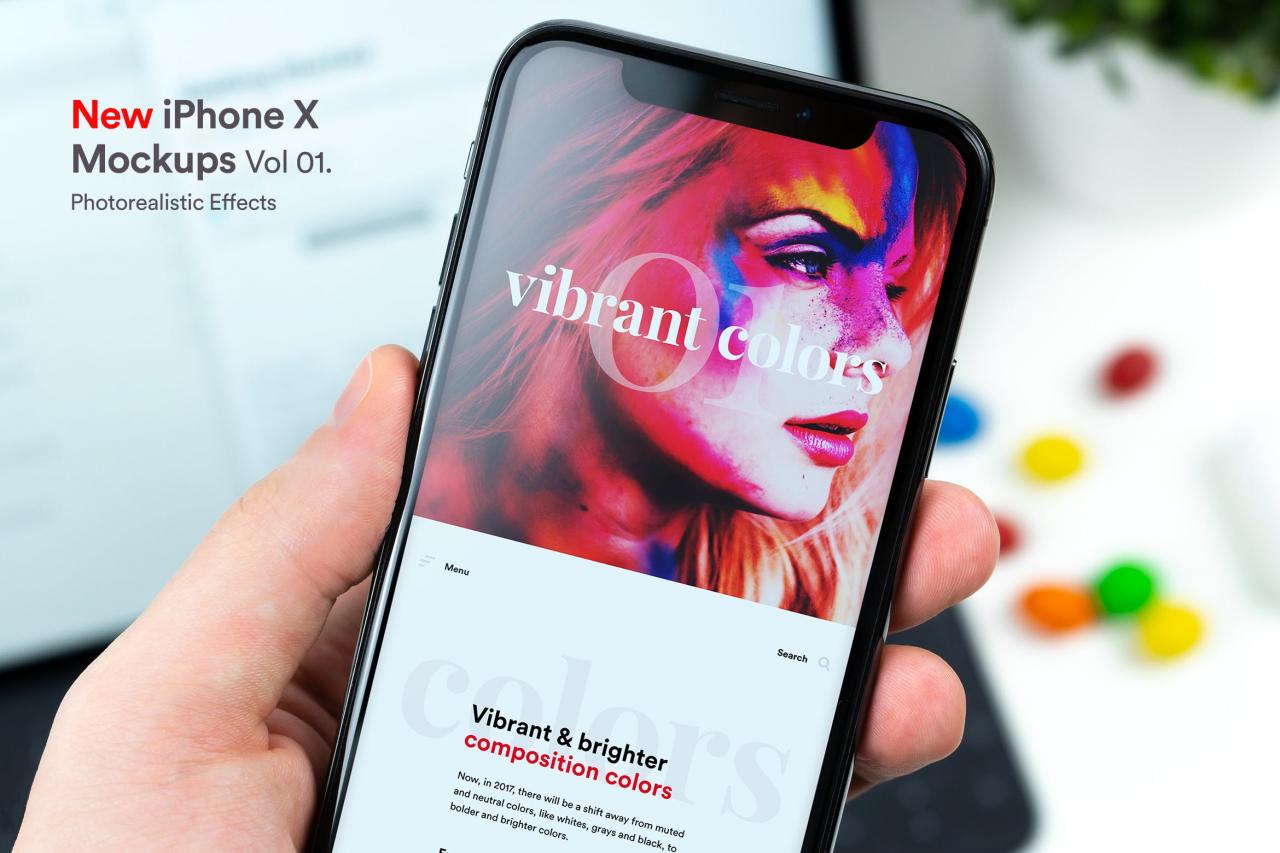APP设计展示手持iPhone手机场景样机下载[PSD]
