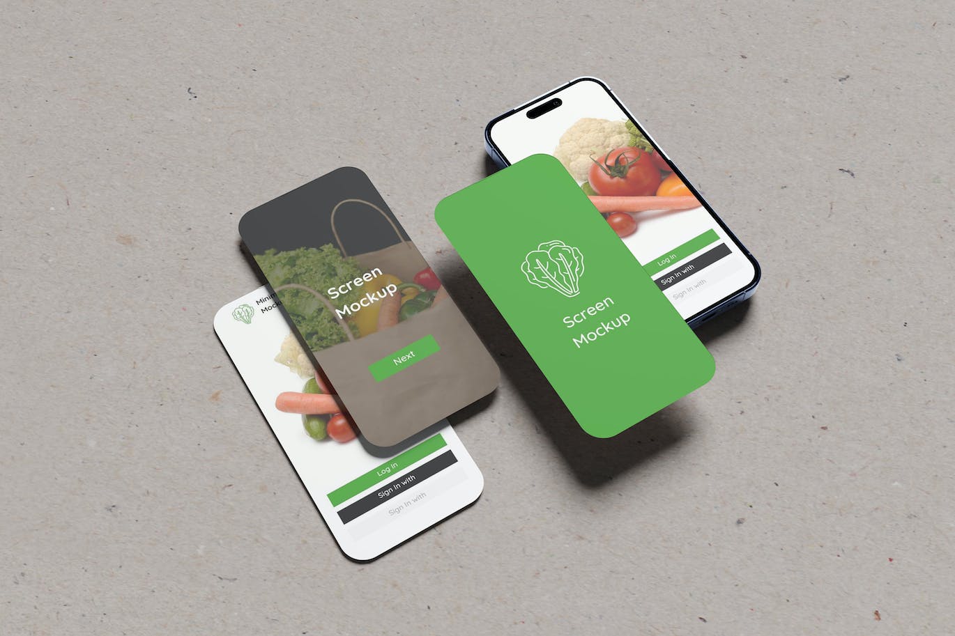UI/UX 应用程序演示 – 手机样机 (PSD,JPG)