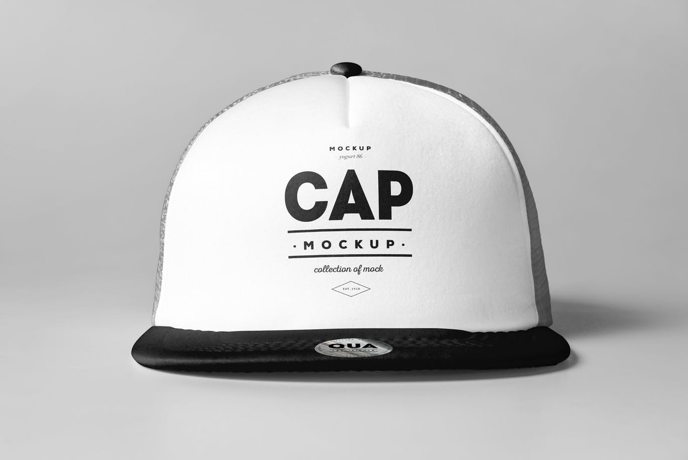 高品质的时尚棒球帽VI样机展示模型mockups