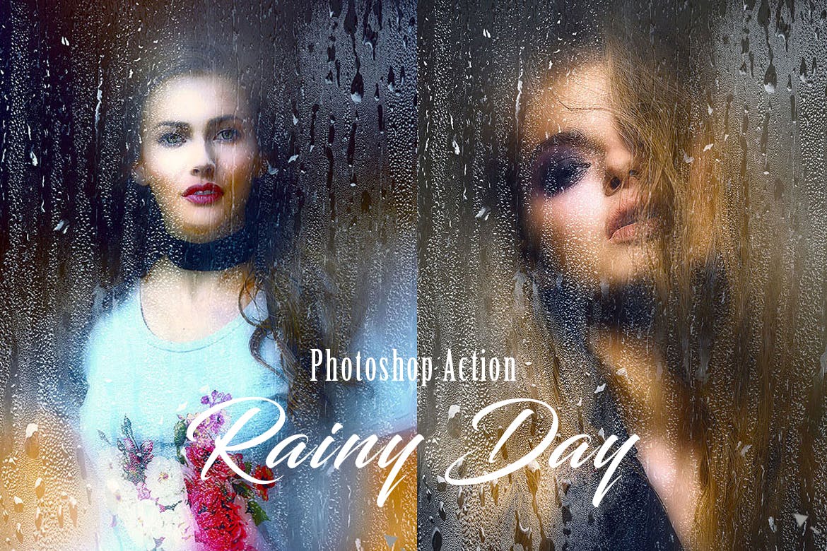 雨天 Photoshop 动作（ATN,PAT）