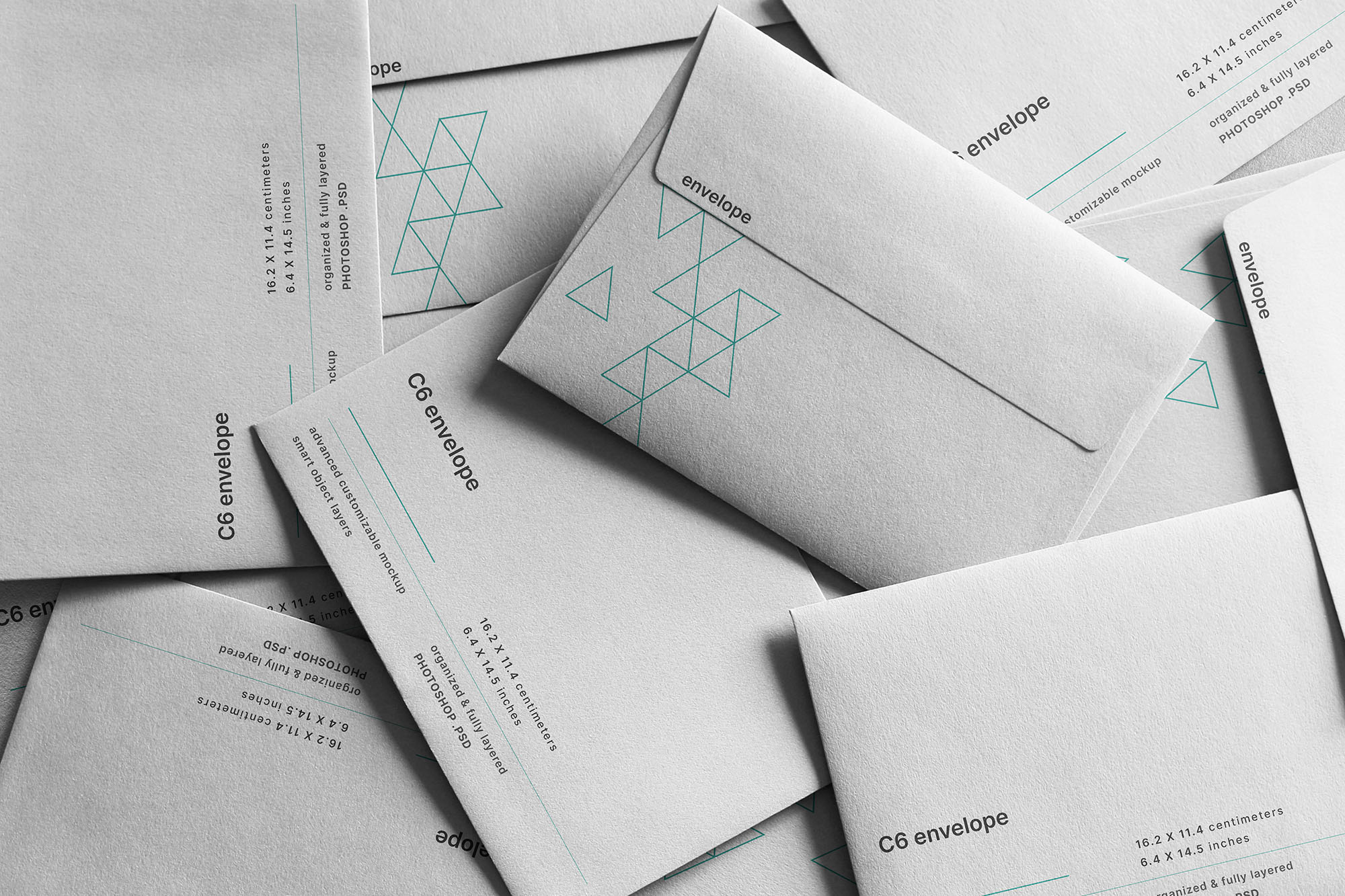 高品质的时尚高端信封VI设计样机展示模型mockups