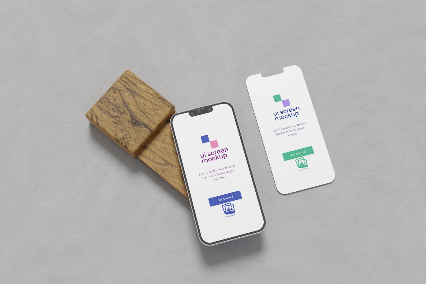 UI设计展示iPhone手机样机模板 (PSD,PDF)