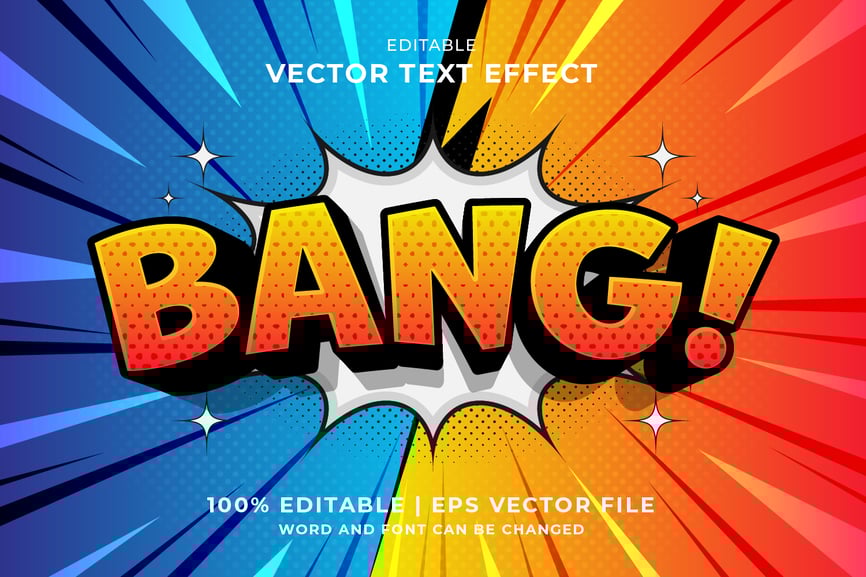 Bang Comic 3D矢量可编辑文本效果 (AI,EPS)