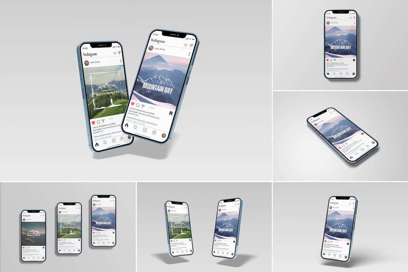 iPhone 13 Pro 样机 (PSD,PDF)