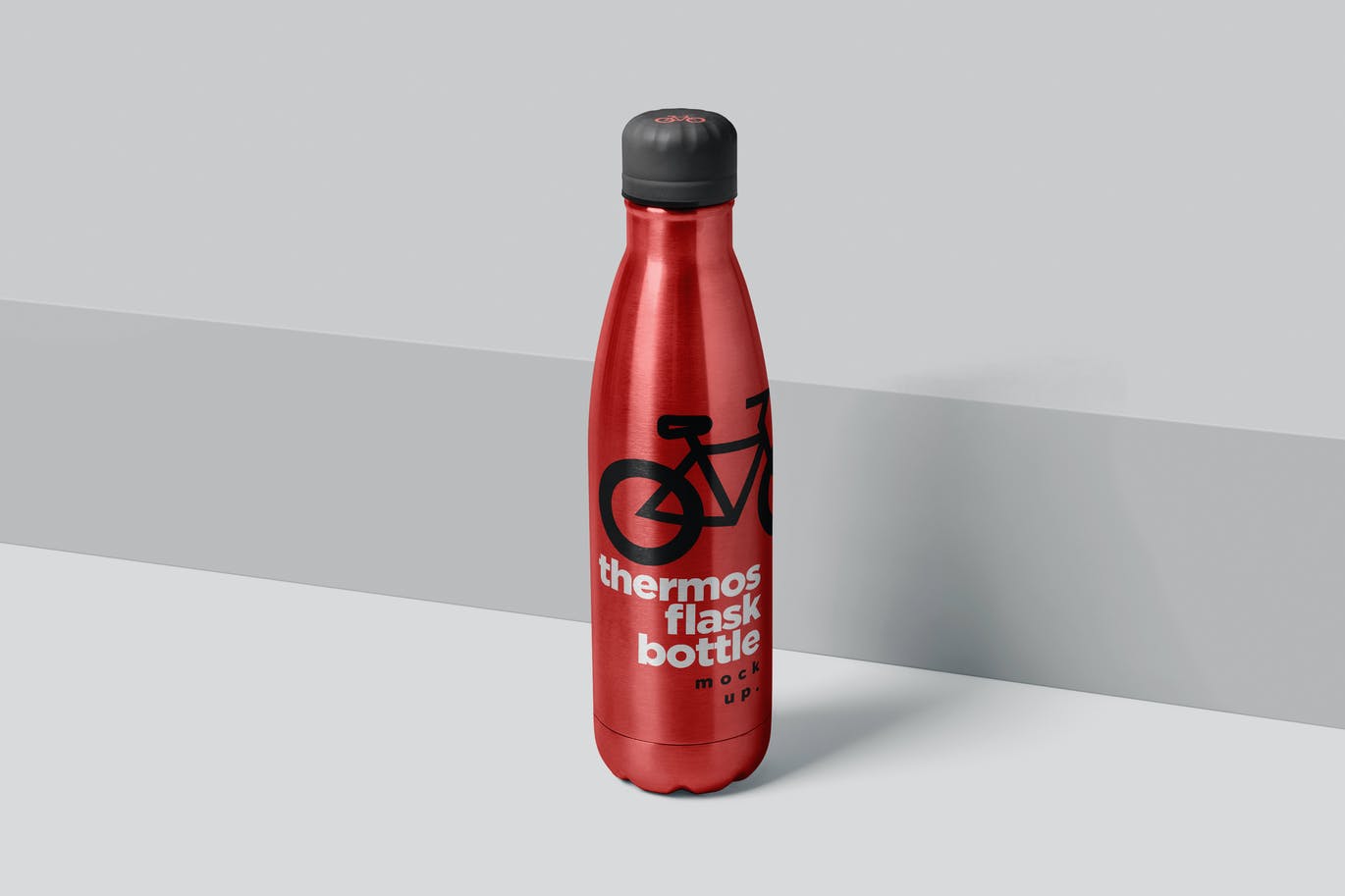 时尚高端专业的高品质真空瓶包装设计VI样机展示模型mockups