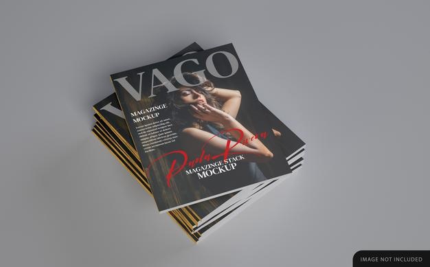 堆栈图册杂志展示样机 [psd]